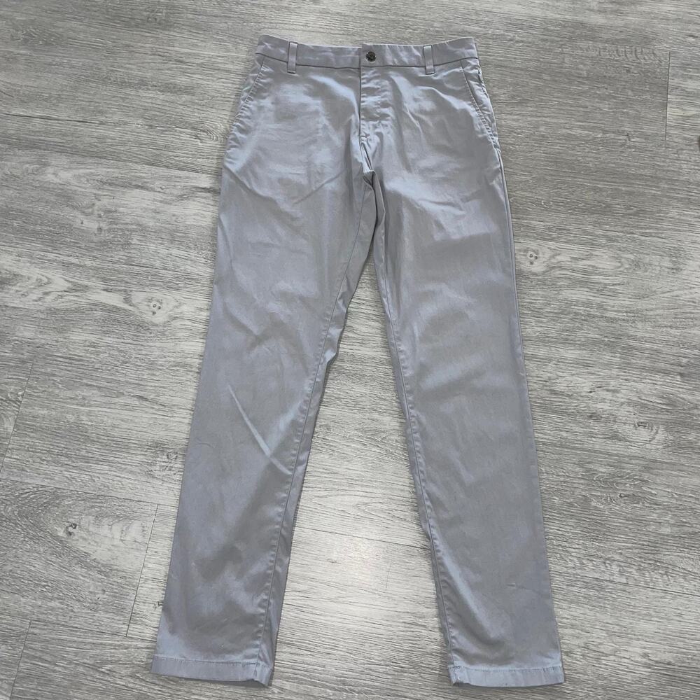 Birddogs Pants Men 30X32 John D. Cochsmellars Chino Tapered Stretch Gray Lined